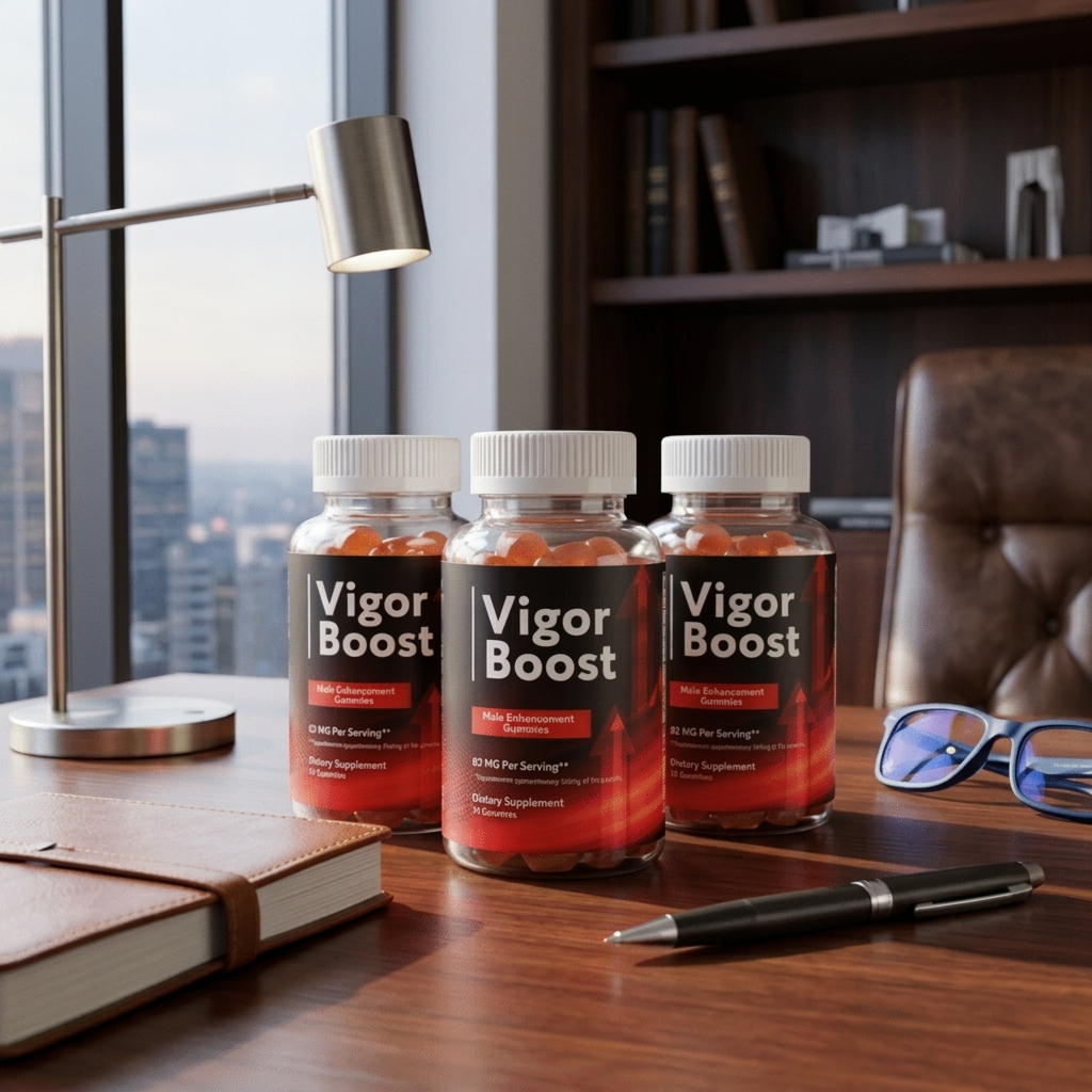 Vigor Boost male enhancement gummies bottles